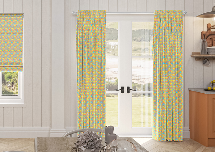 Deco Sea Shells, Peach Melba - Made To Measure Curtains - Image 3